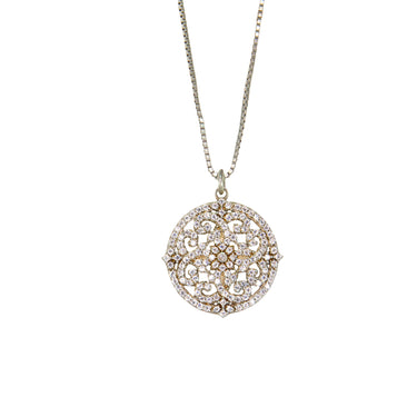 Filigree Round Cut-Out Pendant