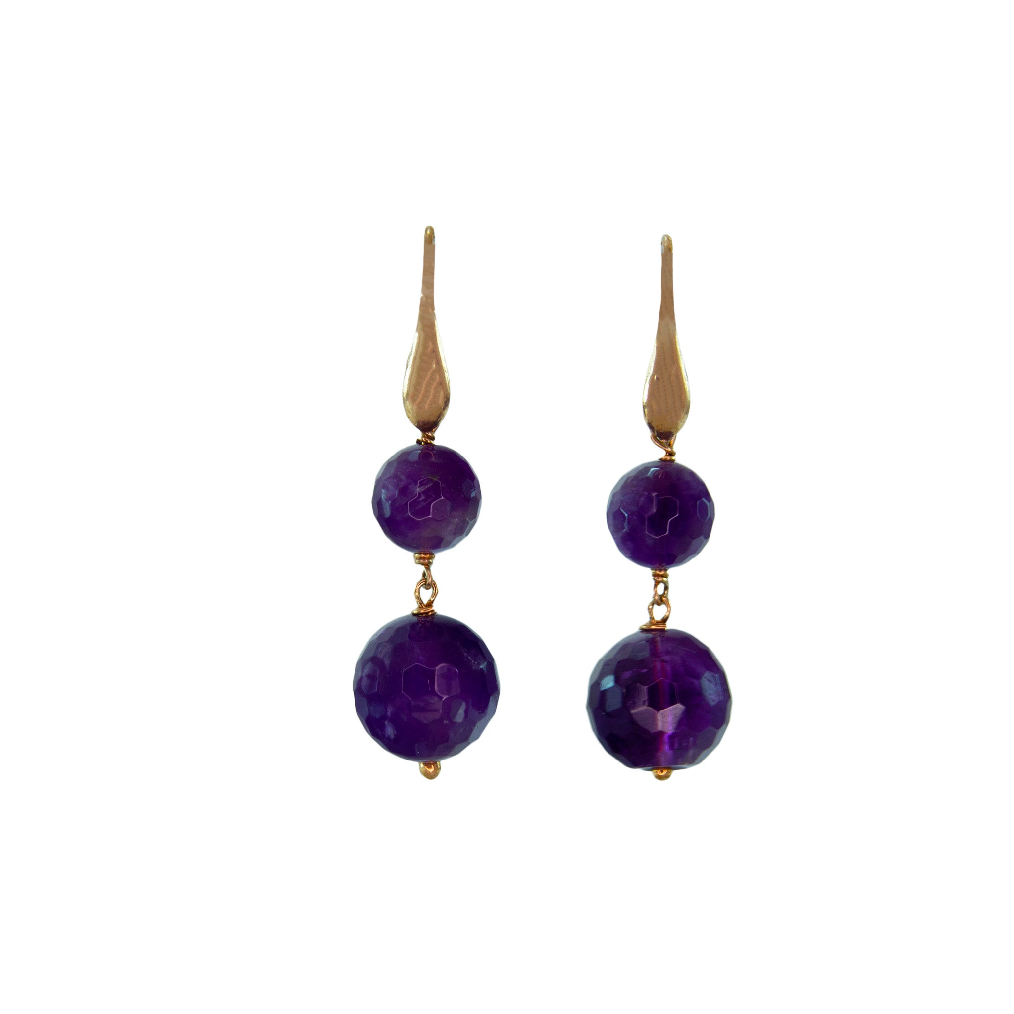 Purple Agate Drop Earrings