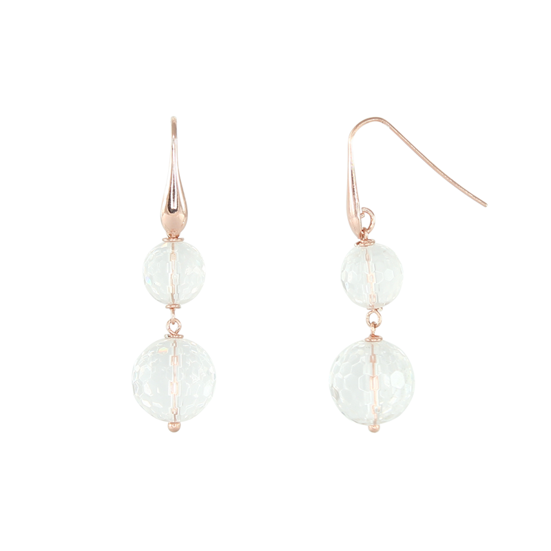 Bright Crystal Double Drop Earrings