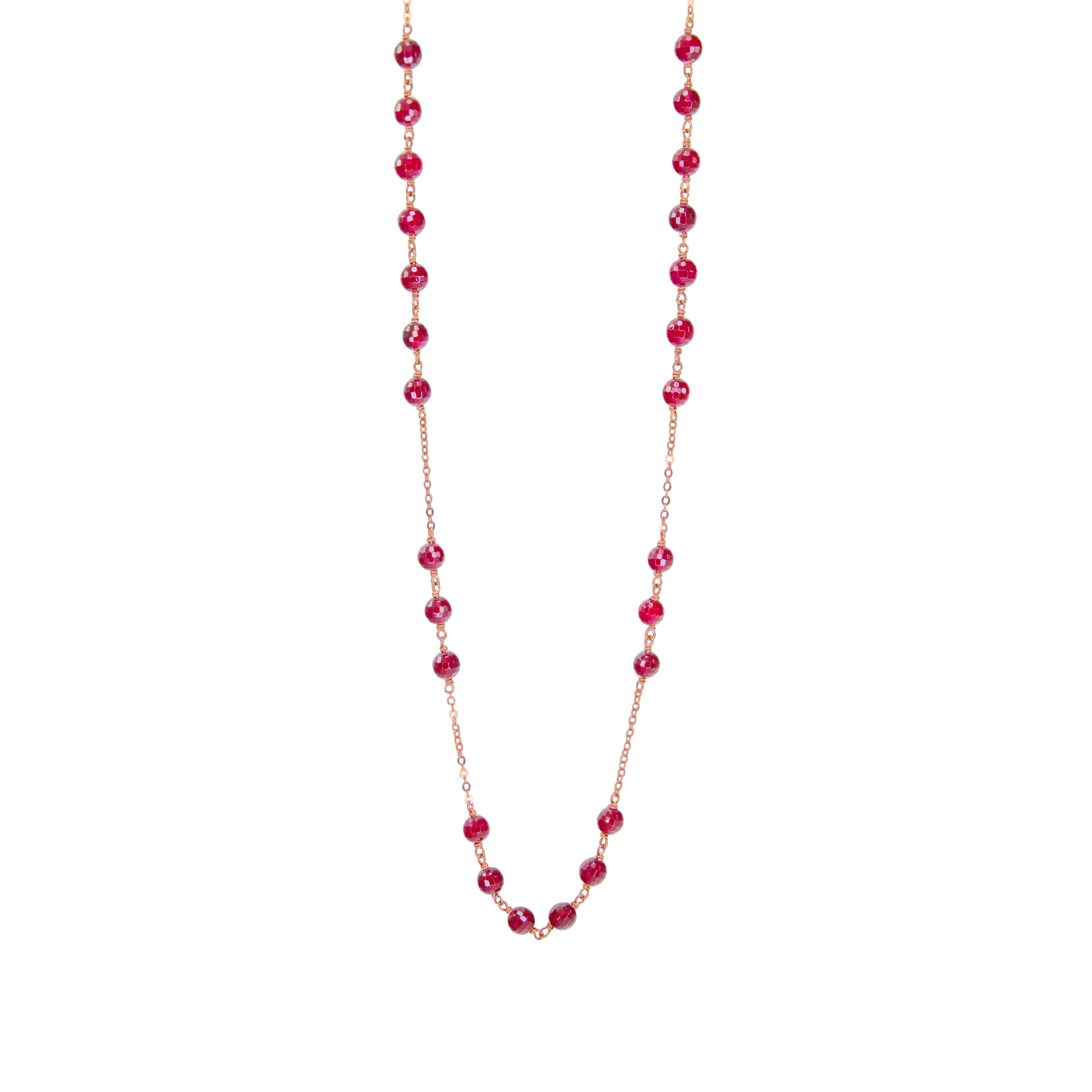 Red Agate Necklace - 50cm