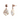White Coin Pearl Stud Earrings