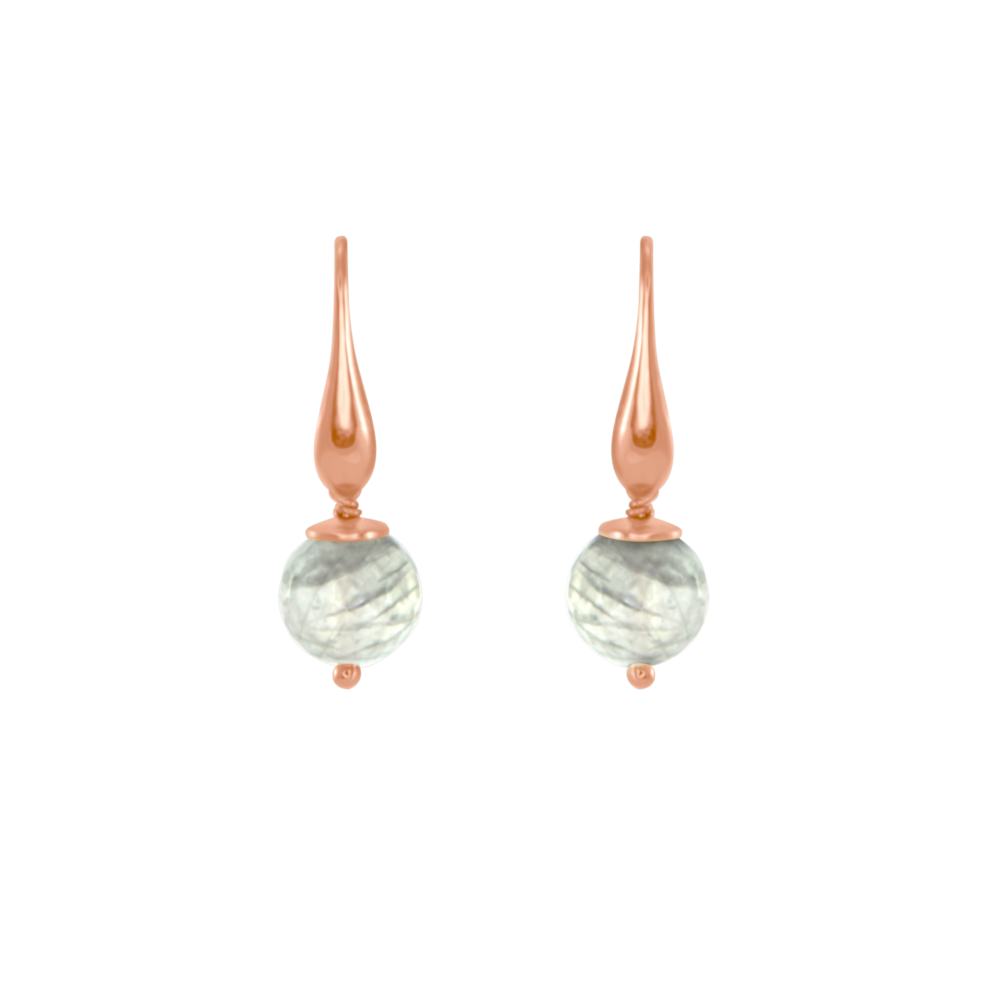 Cloudy Quartz Single Drop Earrings 8mm
