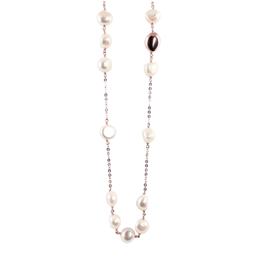White Pearl Necklace - 110cm