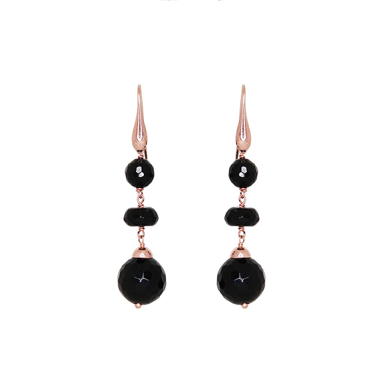 Triple Black Drop Earrings