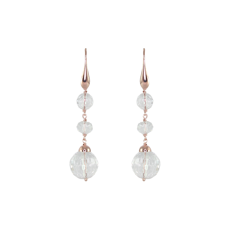 Triple Crystal Drop Earrings
