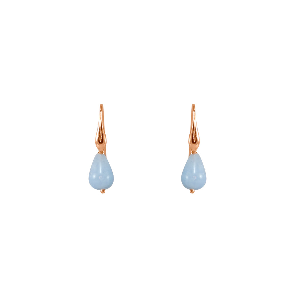 Blue Jade Agate Teardrop Hook