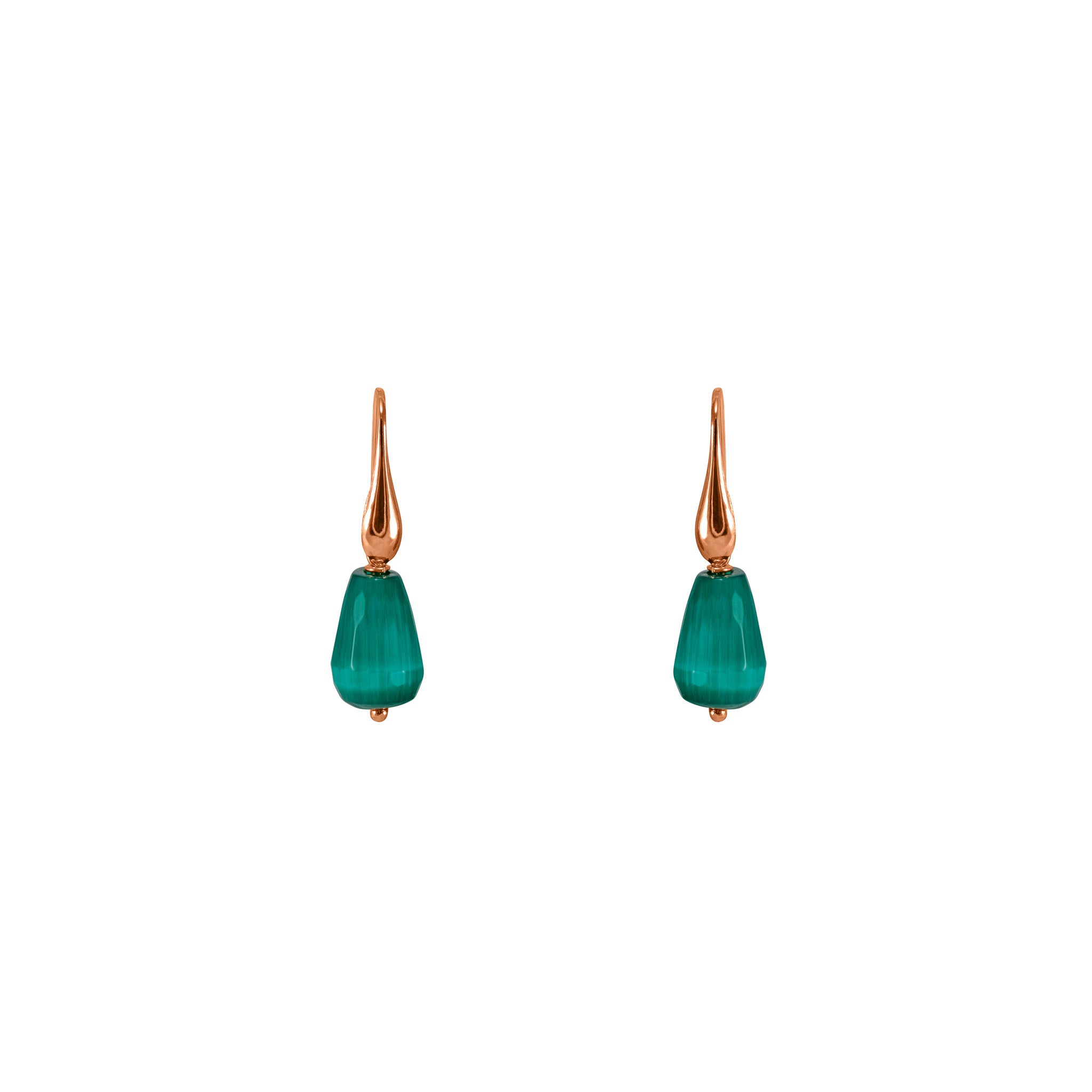 Green Agate Teardrop Hook