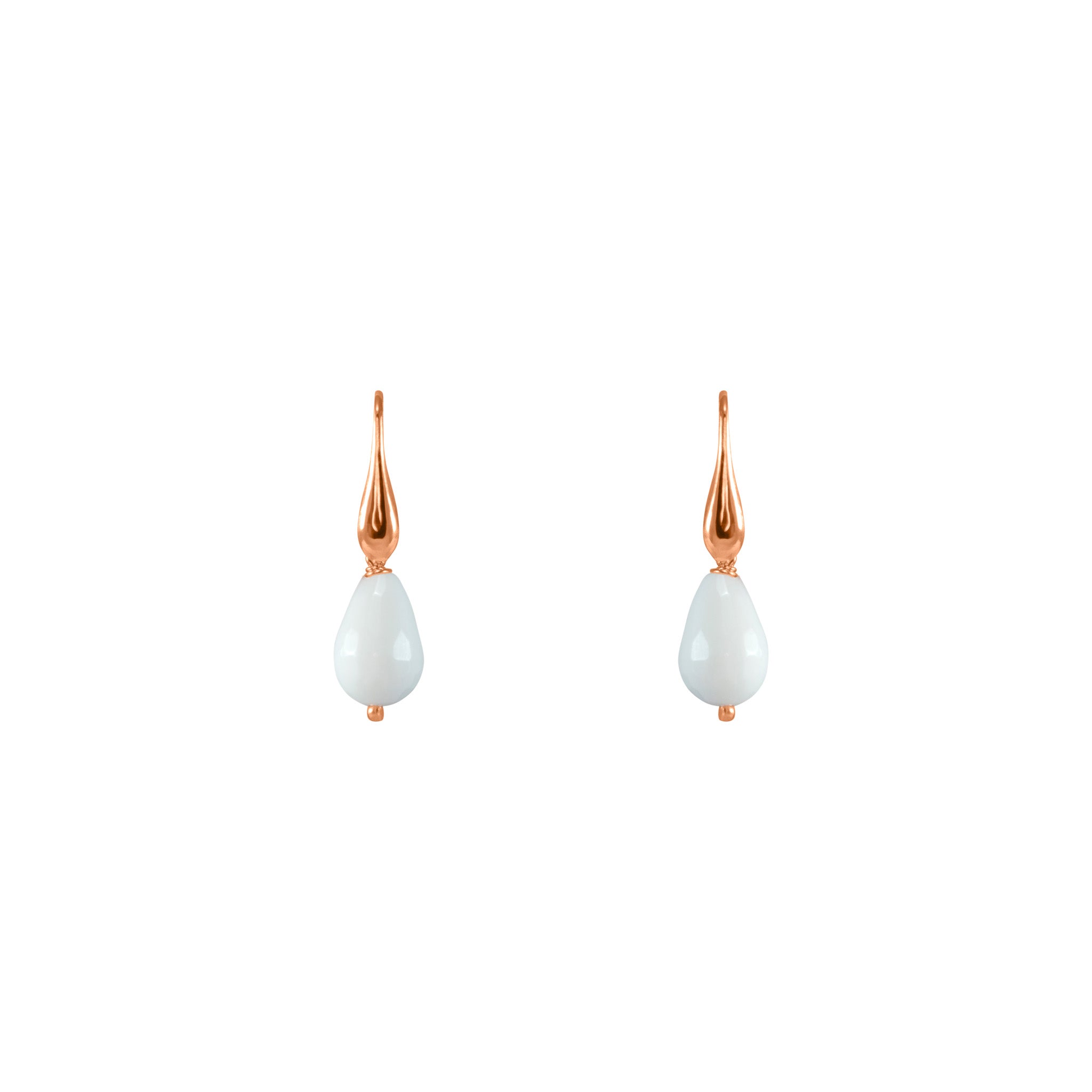 White Agate Teardrop Hook