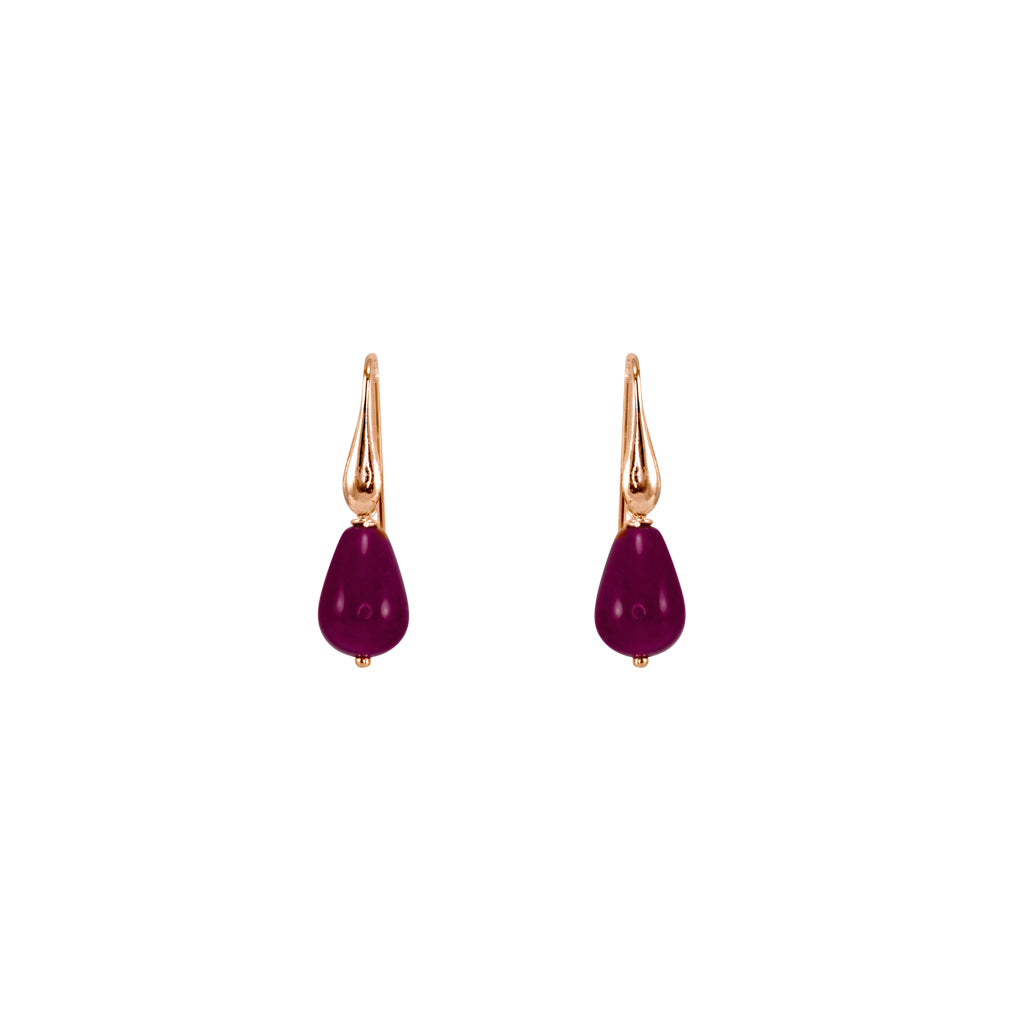 Ruby Agate Teardrop Hook
