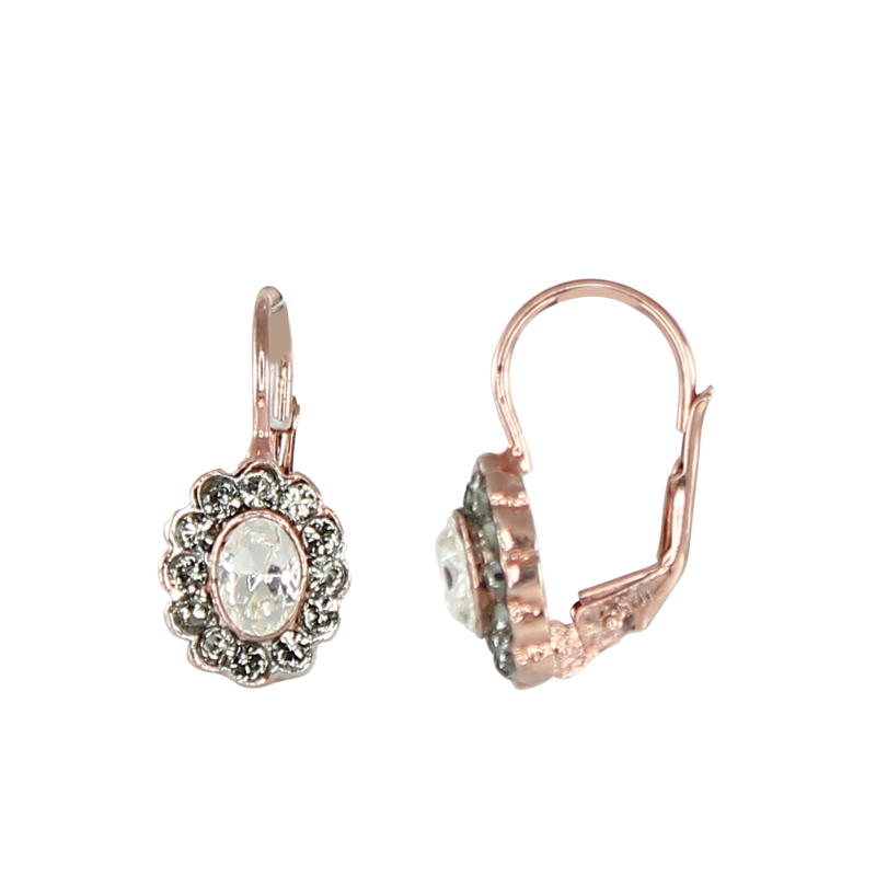 Crystal Oval Earrings