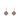Small Crystal Square Drop Earrings