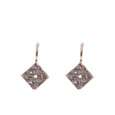 Small Crystal Square Drop Earrings