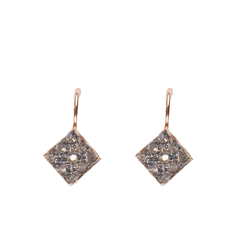 Small Crystal Square Drop Earrings