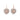 White Pearl & Rose Gold Heart Earrings