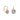 Lilac Crystal Oval Earrings