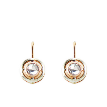 Bright Crystal Lever Earrings