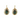 Green Crystal Oval Earrings