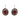 Garnet & Crystal Oval Drop Earrings