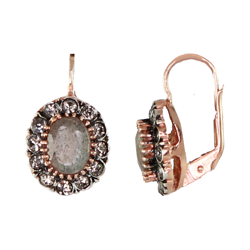 Labrodorite Crystal Earrings