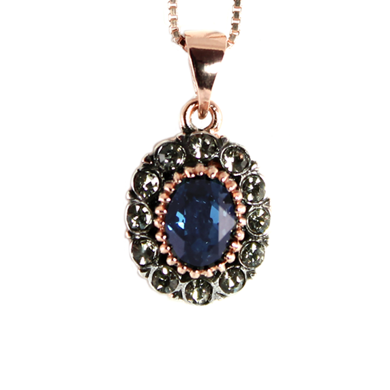 Dark Blue Crystal Pendant