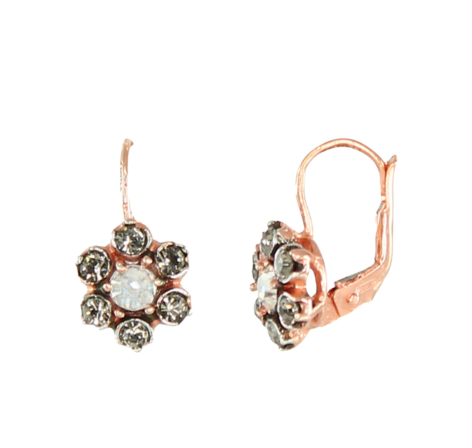 Small Bright Crystal Daisy Earrings