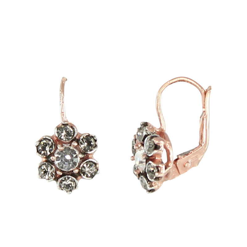 Small Crystal Flower Earrings