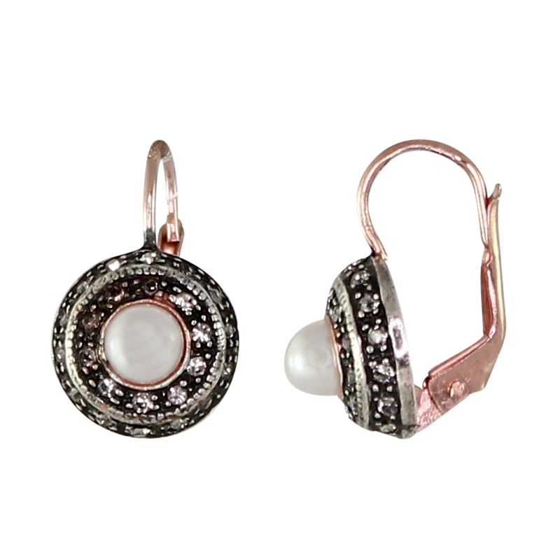Pearl & Crystal Surround Earrings