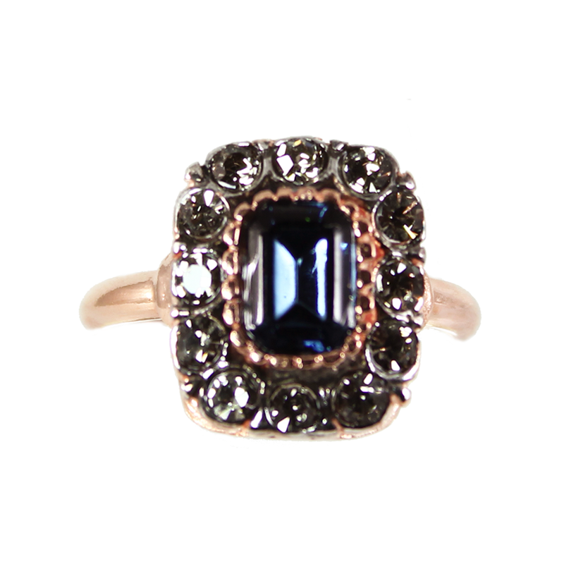 Dark Blue Crystal Ring