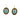 Aqua Crystal Oval Earrings
