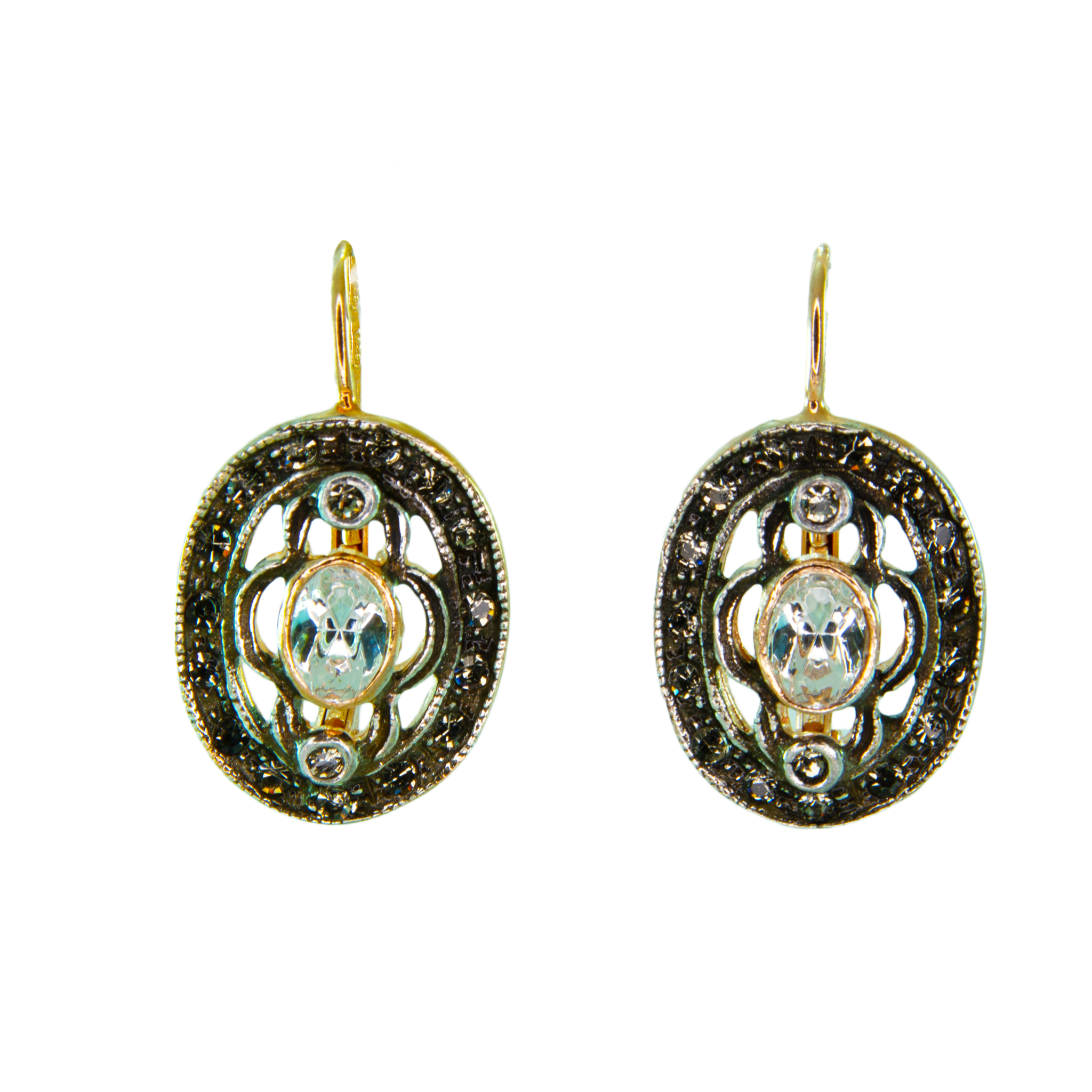 Crystal Oval Earrings