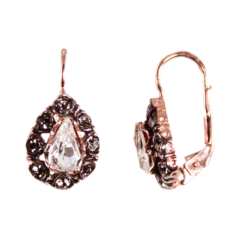 Bright Crystal Small Teardrop Earrings