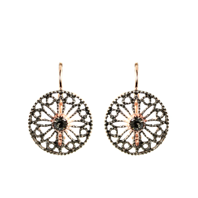 Crystal Filigree Drop Earrings