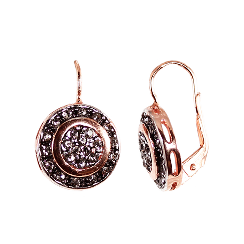 Crystal Disc Drop Earrings