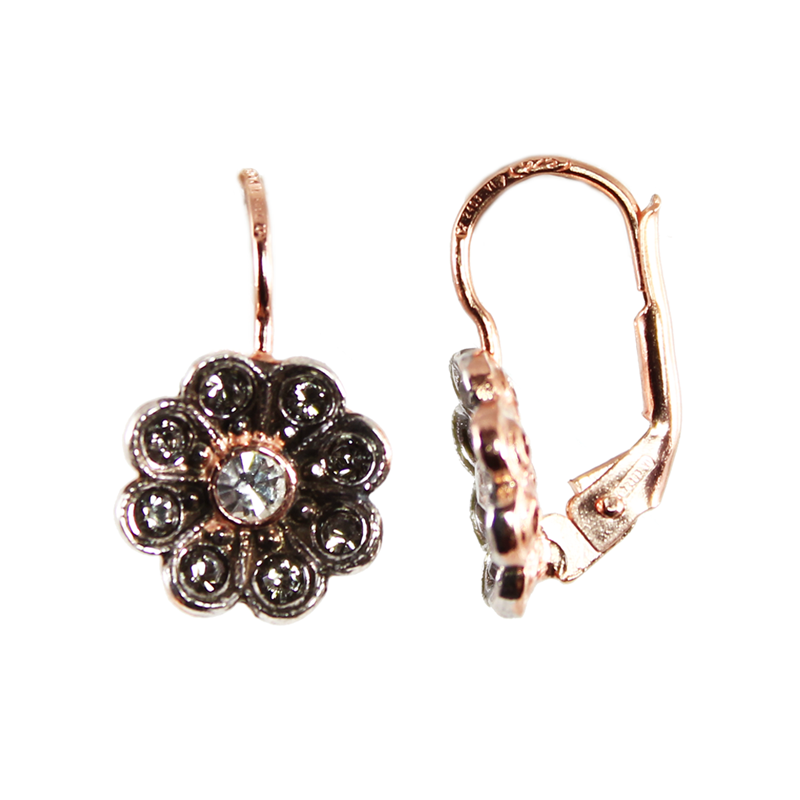 Crystal Flower Earrings