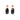 Black Rectangle Drop Earrings