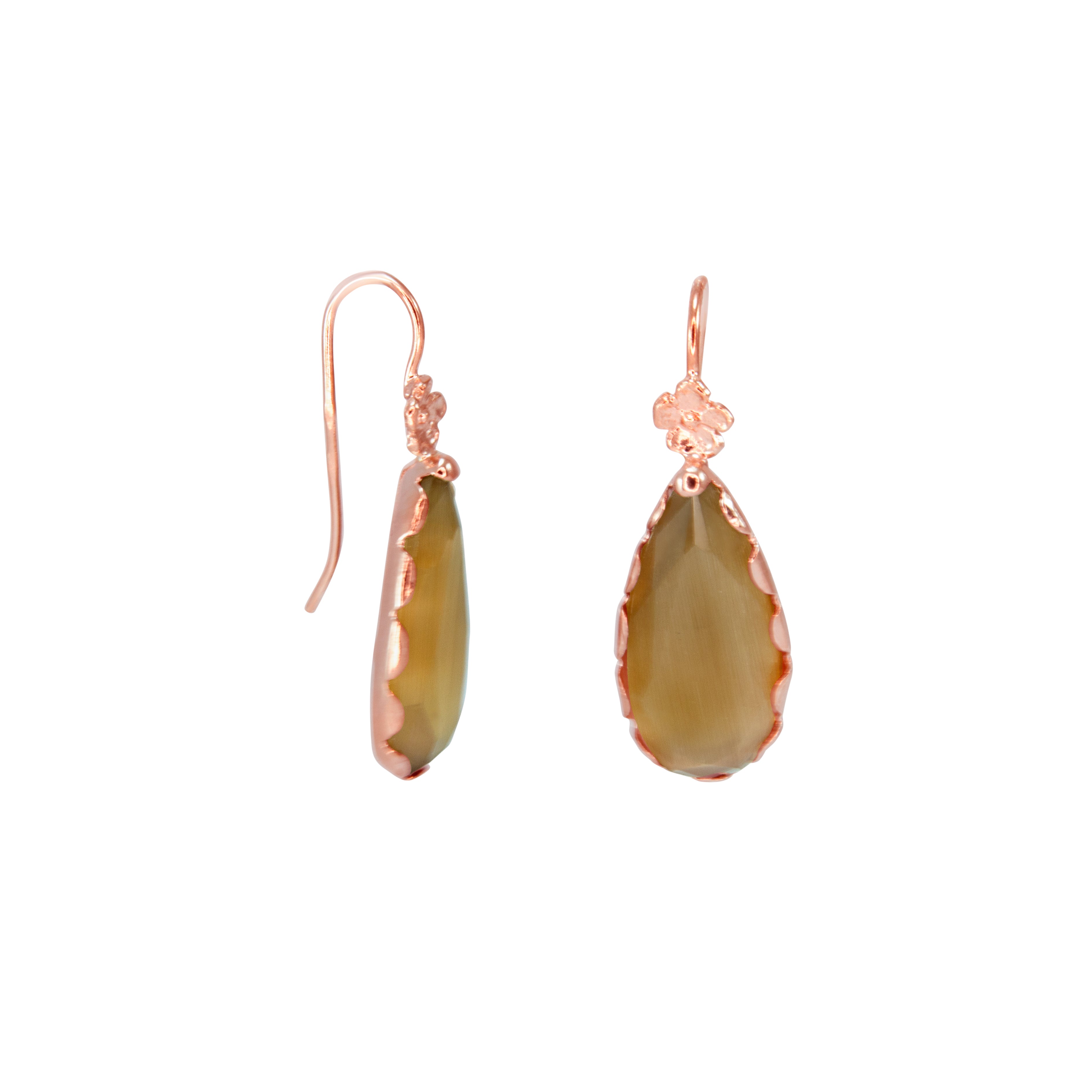 Champagne Teardrop Hook Earrings