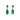 Green Long Teardrop Earrings - $218 RRP