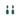 Green Rectangle Drop Earrings - $203 RRP