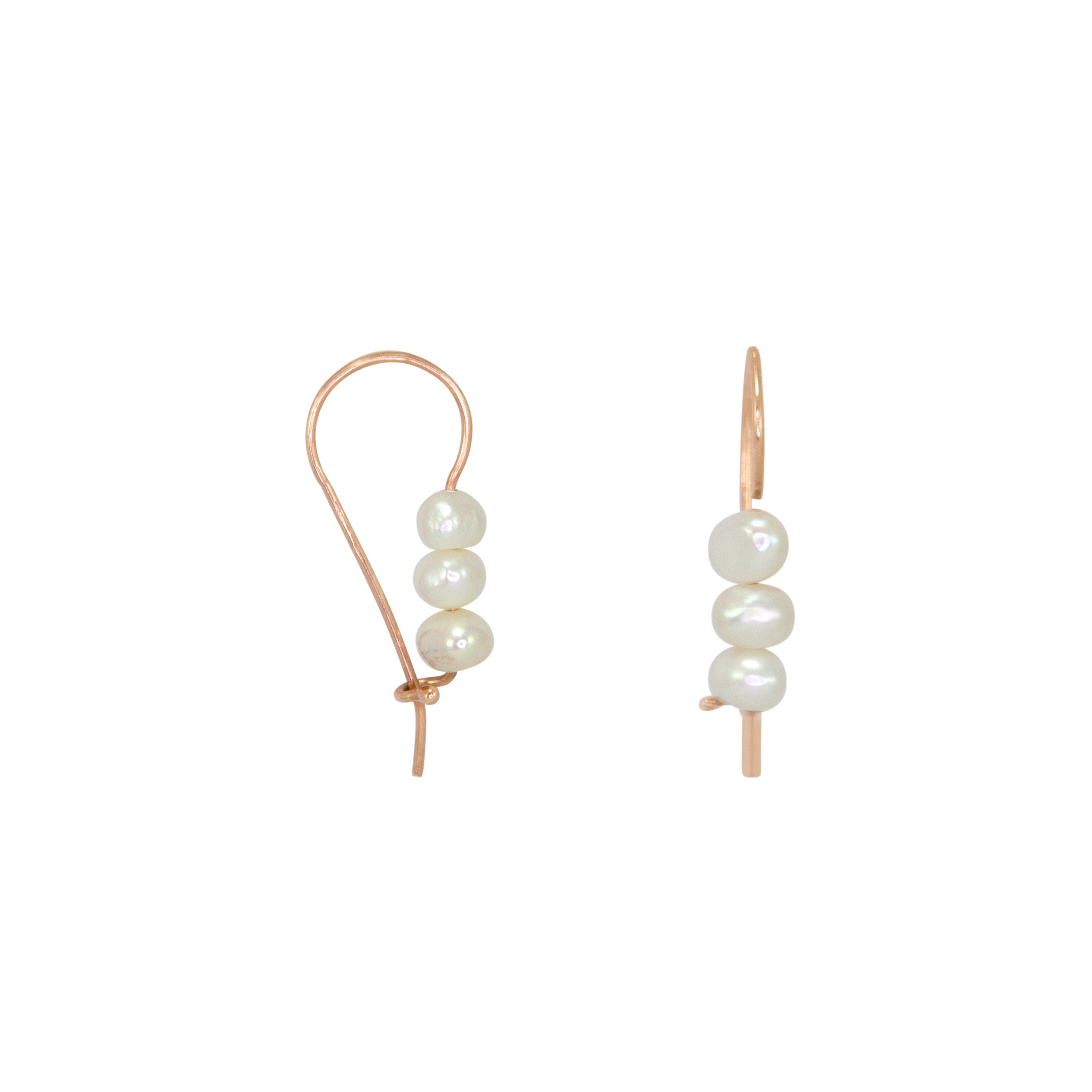 Triple Pearl Earrings