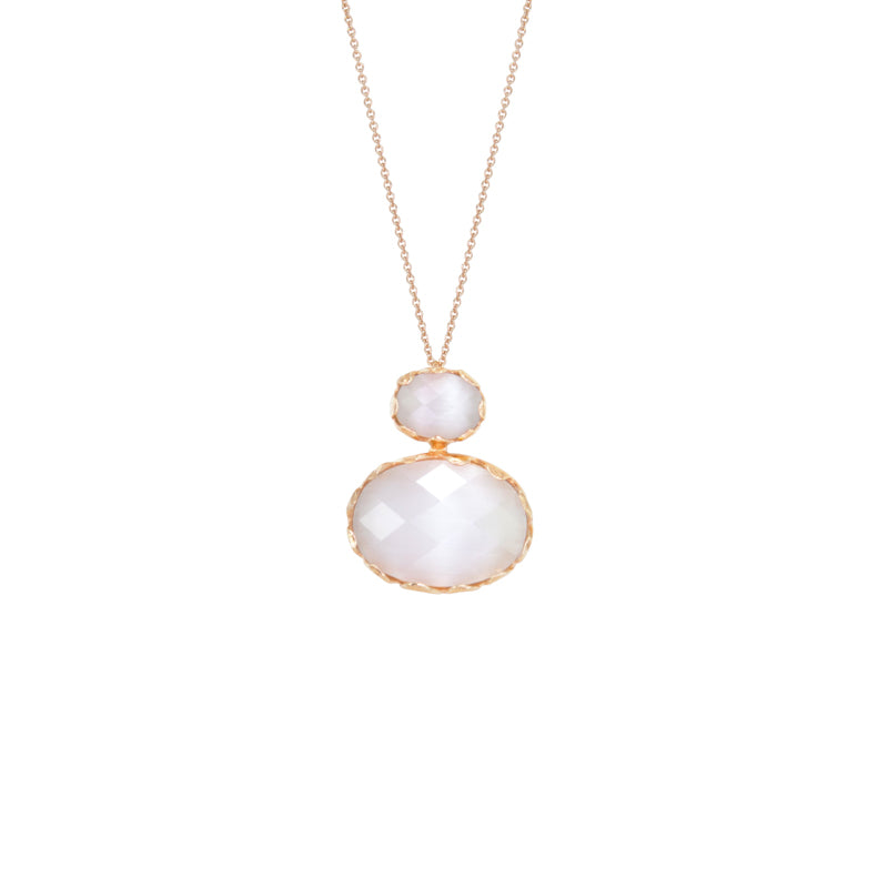 White Double Drop Pendant