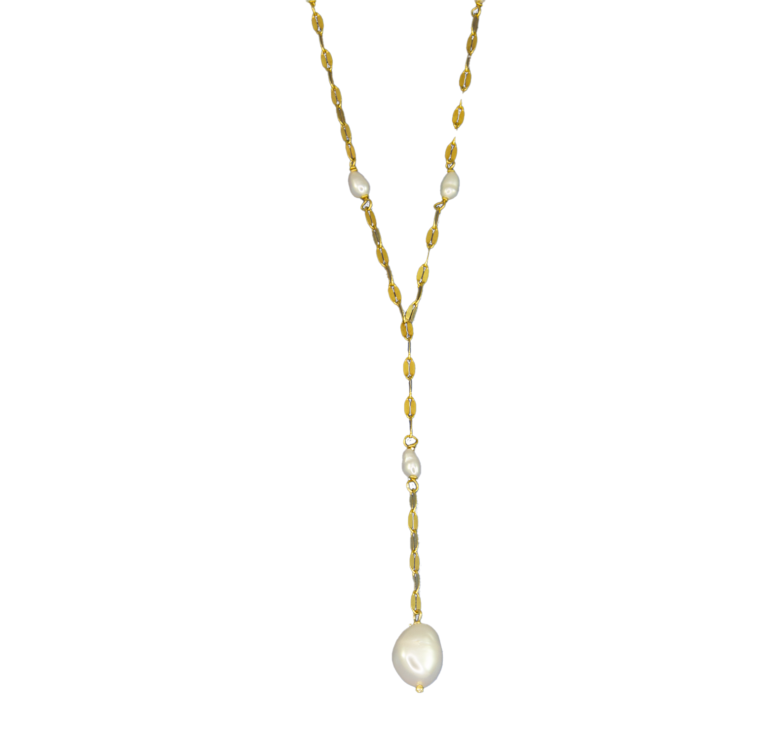 Pearl Drop Pendant Yellow Gold