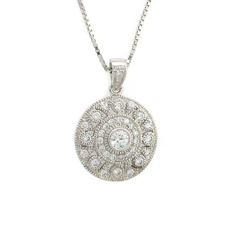 Filigree Round Pendant