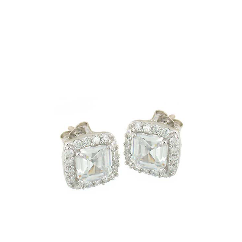Square Cut Stud Earrings