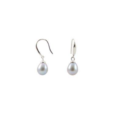 Silver Pearl Drop Earring on Silver Hook