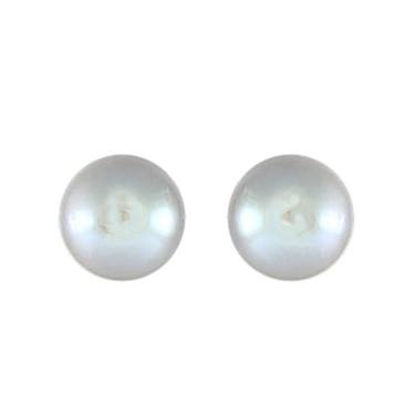 Silver Pearl Stud Earrings (Small)