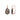 Grey Oval Crystal Earrings - $215 RRP