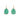 Light Green Oval Crystal Earrings - $215 RRP