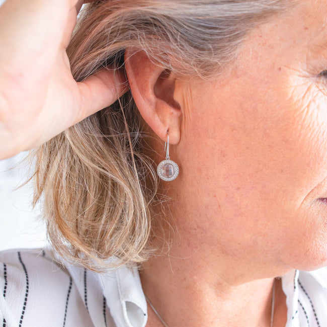 Circle Cut Hook Earrings