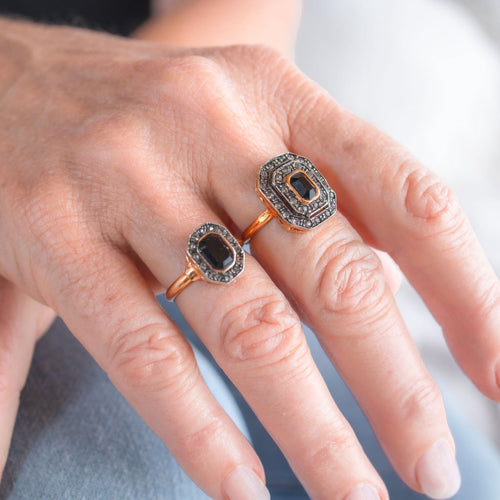 Black Crystal Ring
