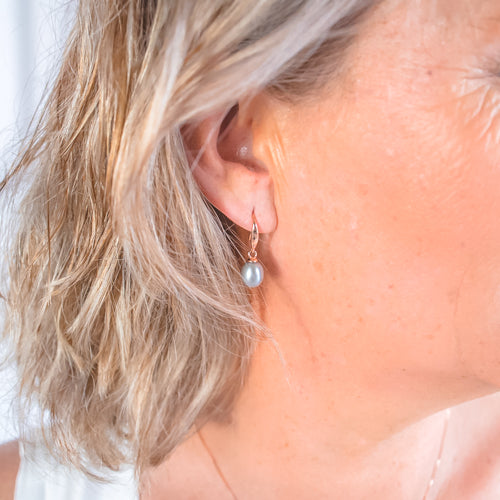 Silver Pearl Drop Earrings